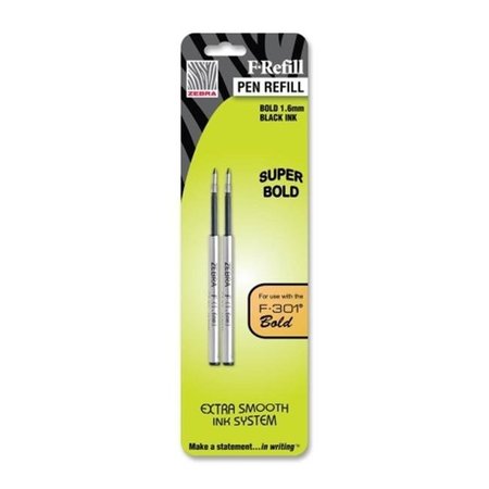 ZEBRA PEN Zebra Pen Corp. 82712 Refill for F-301; F-301 Ultra; F-402; 301A; Spiral Ballpoint; Black; Bold; 2/Pk 82712